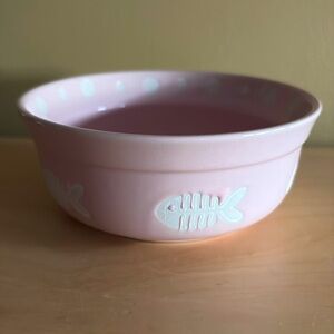 Cat Stoneware Bowl  - with Fish Skeleton engraved